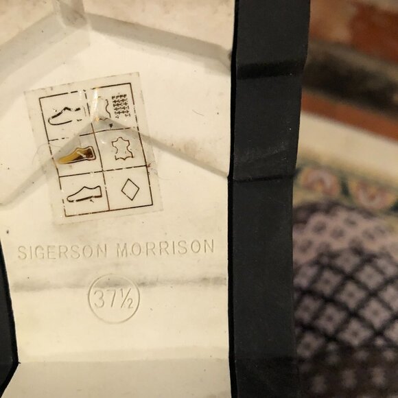 Sigerson Morrison Faux Fur Ankle Boot Size 37 1/2 Leather Macre2 White - Picture 2 of 10